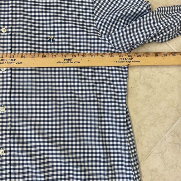 Brooks Brothers 1818 Shirt Men XL Blue Check Gingham Non Iron Regent Button Down - Picture 7 of 10